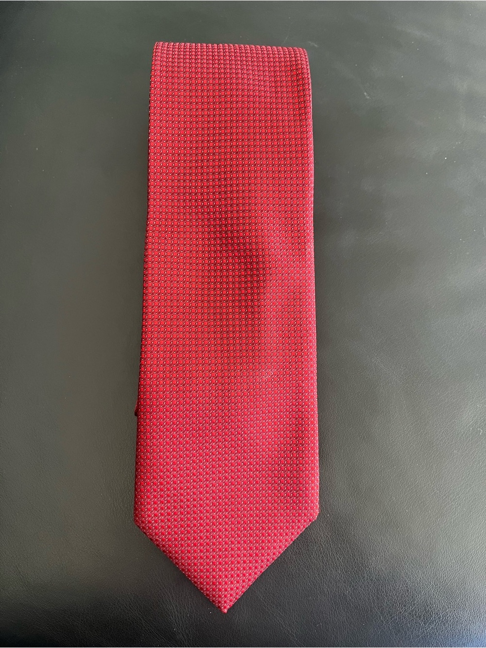 Classic Canali Italian Red Silk Tie